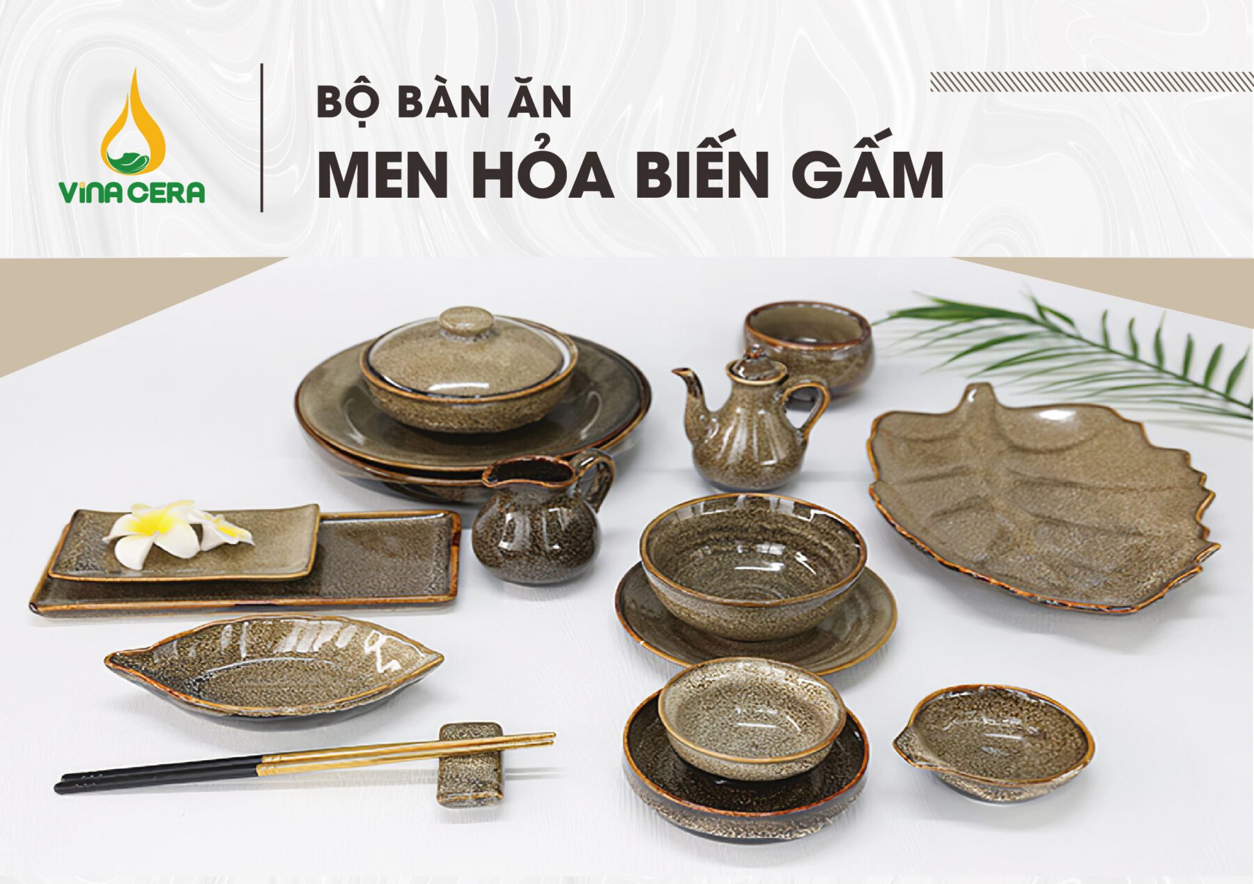 Bộ Bát Đĩa Bát Tràng Hỏa Biến Gấm