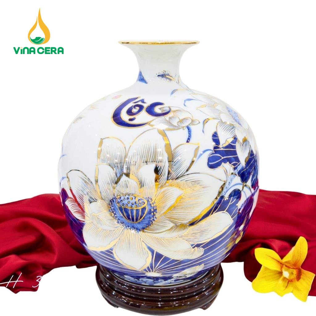Bình Hút Lộc In Logo Bình hút lộc vẽ vàng in logo