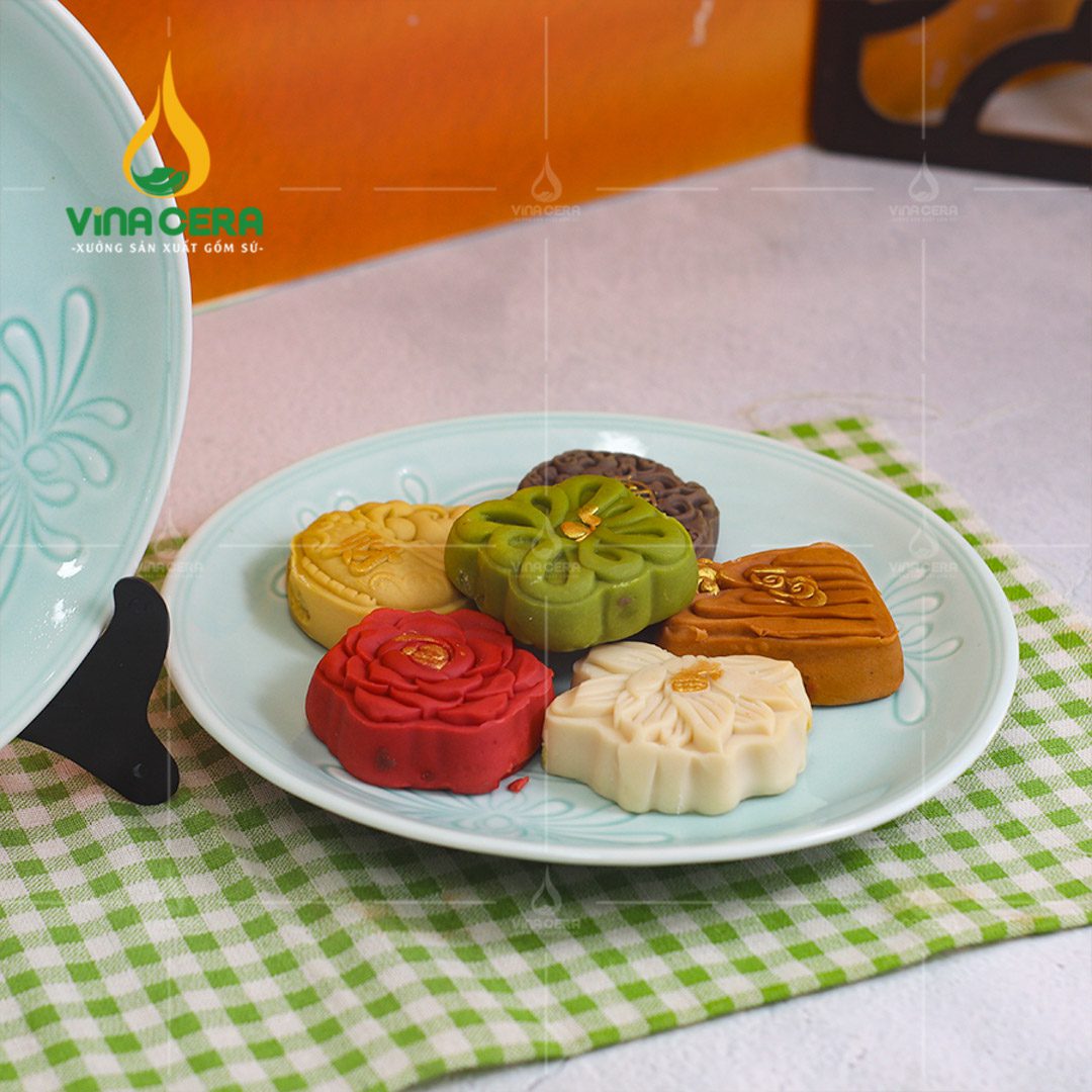 Chén Đĩa Sứ Men Ngọc Dáng Sen - BBA 082401 Chén đĩa sứ men ngọc dáng sen