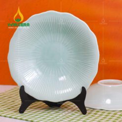 Chén Đĩa Sứ Men Ngọc Dáng Sen - BBA 082401 Chén đĩa sứ men ngọc dáng sen