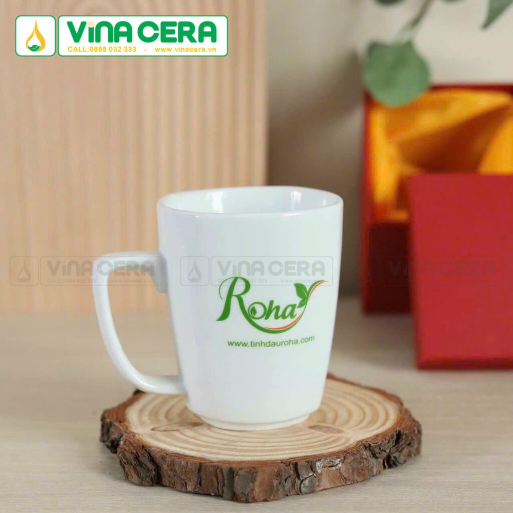 Ly Sứ In Logo Giá Bao Nhiêu? Báo Giá Mới Nhất 2026 Tại Vinacera Ly sứ trắng in logo
