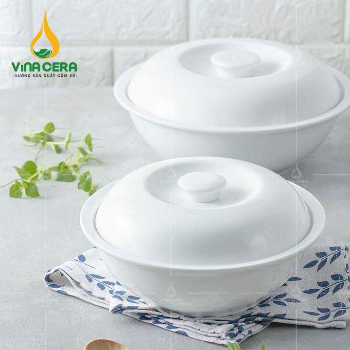 Quà 8-3 cho nhân viên nữ - Những Gợi Ý Ý Nghĩa và Độc Đáo Thố sứ đựng cơm đa kích thước