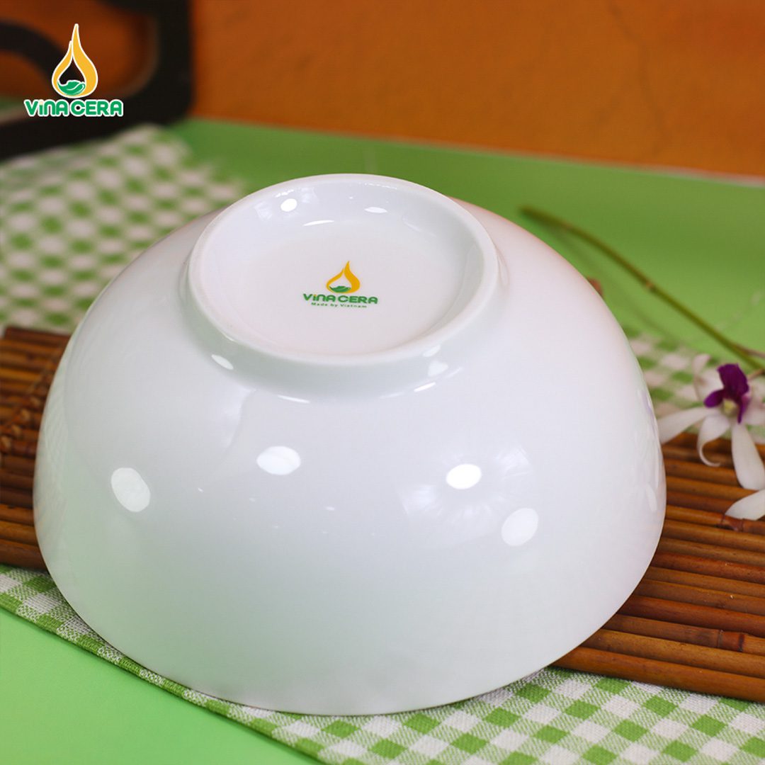 Tô Sứ Khum Trắng Trơn Đa Kích Thước - TO 082409 Tô sứ khum trắng trơn