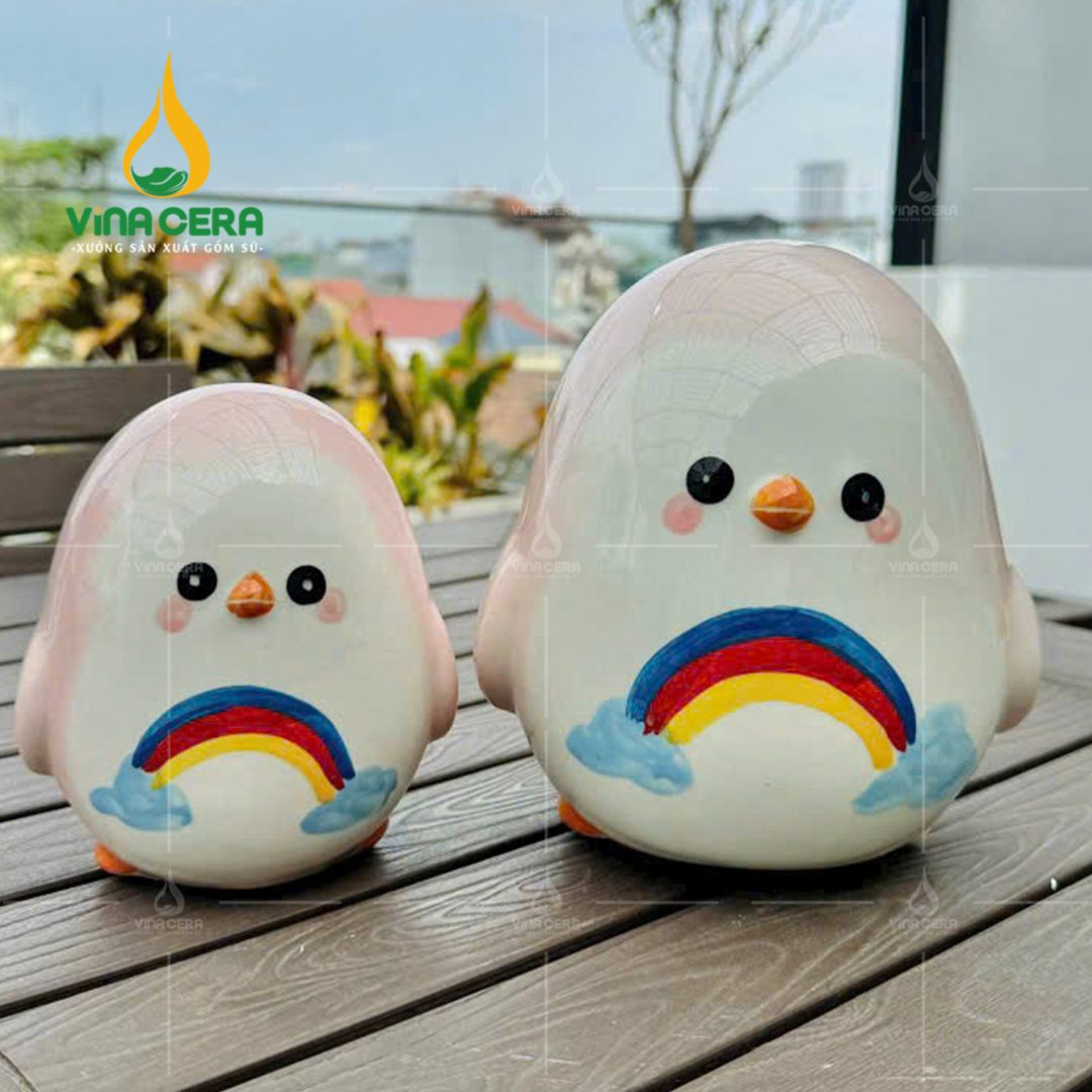 Ống heo tiết kiệm Chim Cánh Cụt - Ống Heo In logo quà tặng HD0 29724 Ống heo tiết kiệm Chim Cánh Cụt - Ống Heo In logo quà tặng