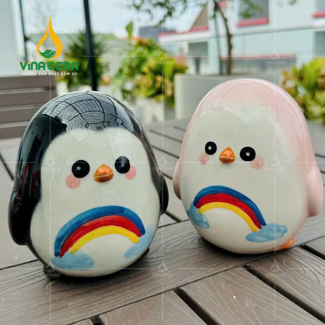 Ống heo tiết kiệm Chim Cánh Cụt - Ống Heo In logo quà tặng HD0 29724 Ống heo tiết kiệm Chim Cánh Cụt - Ống Heo In logo quà tặng