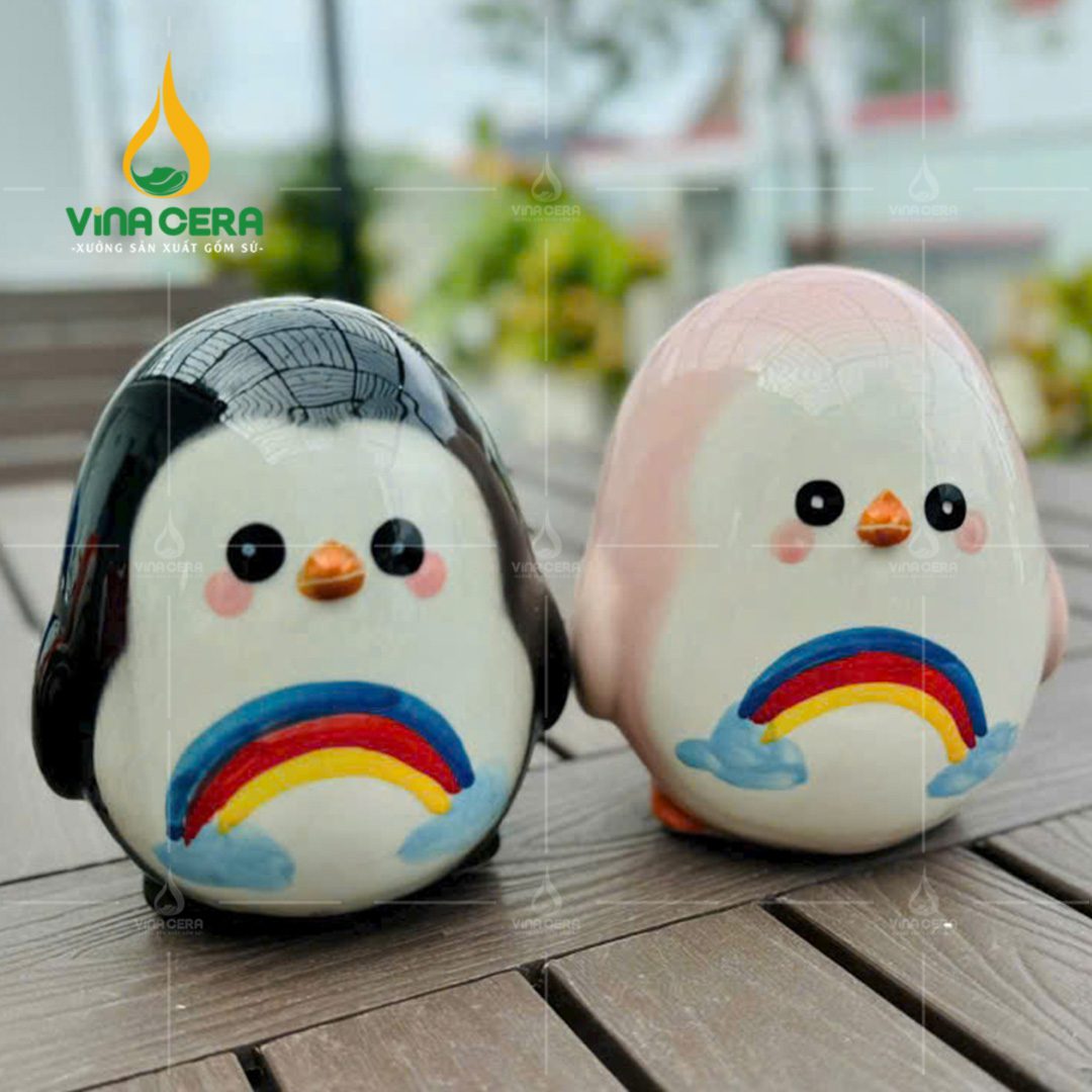 Ống heo tiết kiệm Chim Cánh Cụt - Ống Heo In logo quà tặng HD0 29724 Ống heo tiết kiệm Chim Cánh Cụt - Ống Heo In logo quà tặng