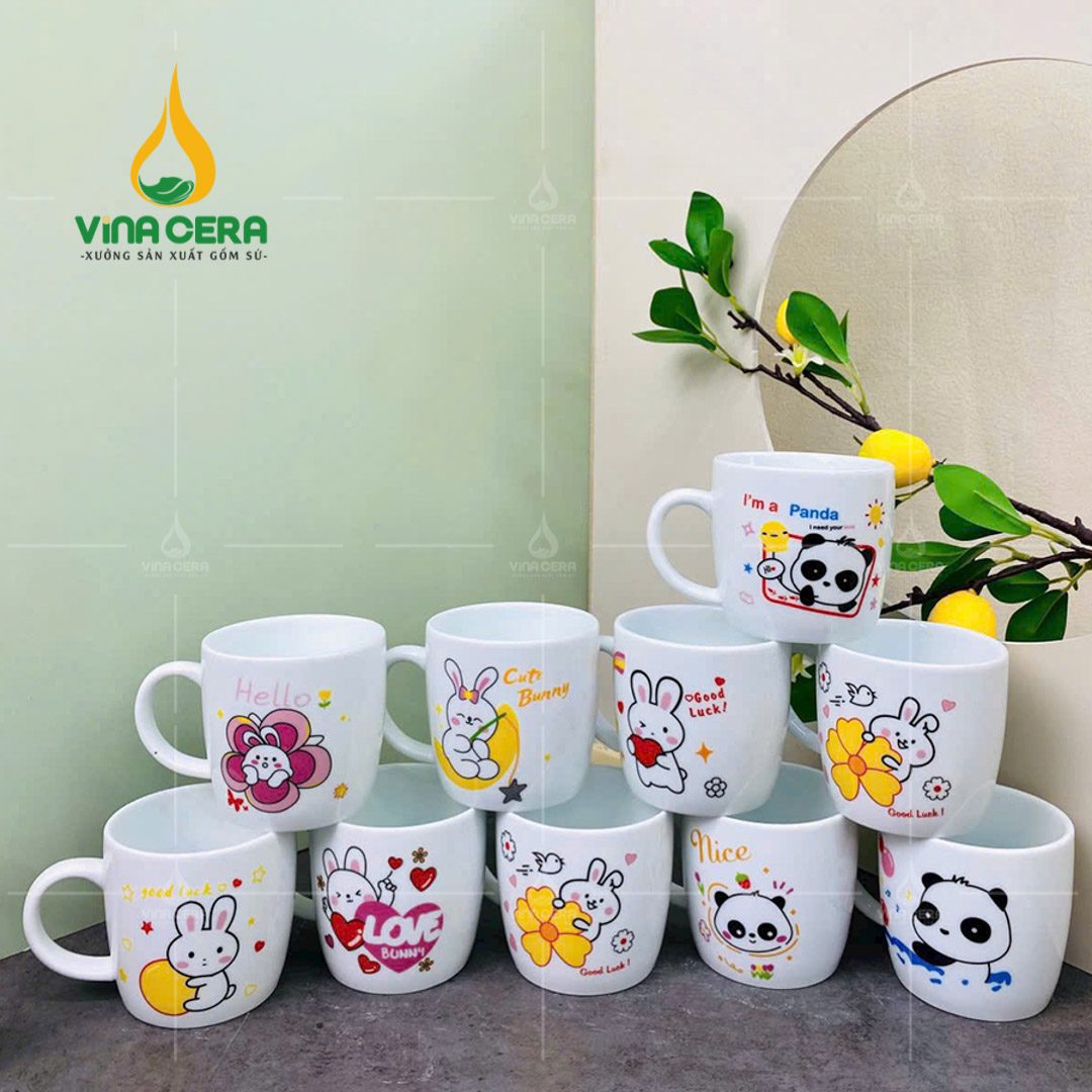 Quà Tặng Ly Sứ cốc sứ cho trường mầm non Quà Tặng Ly Sứ cốc sứ cho trường mầm non