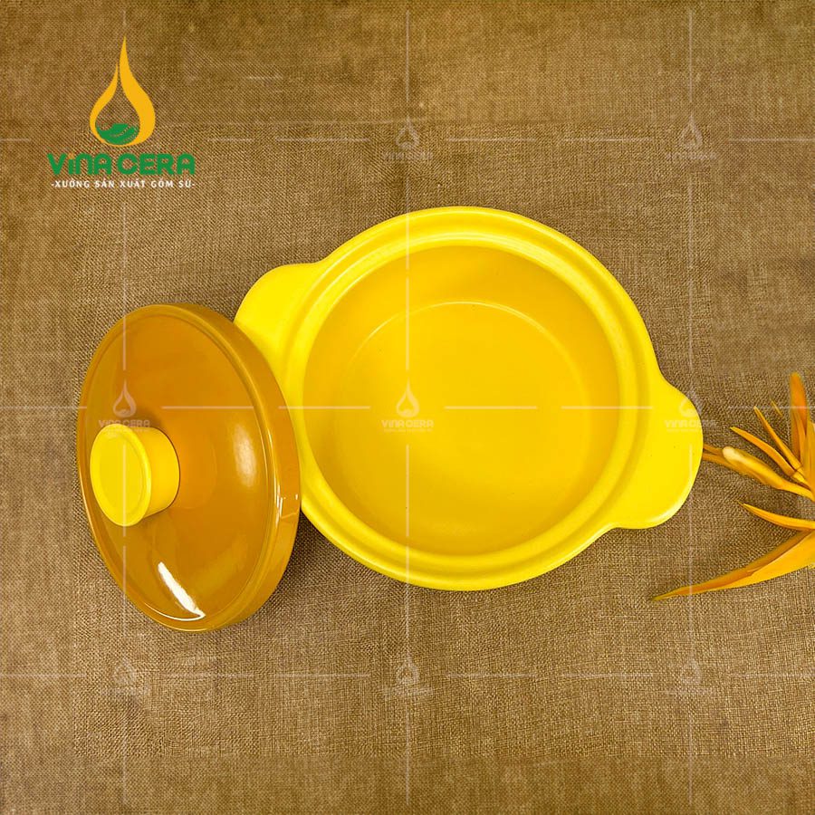 Nồi hầm gốm sứ Hàn Quốc Hình Vịt Vàng