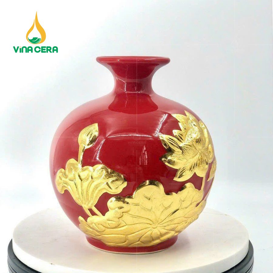 Bình Hút Lộc Bát Tràng Hoạ Tiết Hoa Sen Đắp Nổi Cao Cấp BHL-04102924 Bình Hút Lộc Bát Tràng Hoạ Tiết Hoa Sen Đắp Nổi Cao Cấp (1)