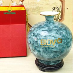 Bình Hút Tài Lộc Men Vân Đá in logo quà tặng BLH-02102924 Bình Hút Tài Lộc Men Vân Đá in logo quà tặng
