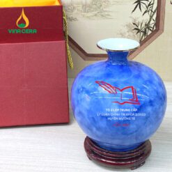 Bình Hút Tài Lộc Men Vân Đá in logo quà tặng BLH-02102924 Bình Hút Tài Lộc Men Vân Đá in logo quà tặng