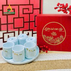 Cốc Sứ Bát Tràng Men Vân Đá Xanh Ngọc CSV-021011 Cốc Sứ Bát Tràng Men Vân Đá Xanh Ngọc CSV-021011