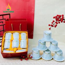 Cốc Sứ Bát Tràng Men Vân Đá Xanh Ngọc CSV-021011 Cốc Sứ Bát Tràng Men Vân Đá Xanh Ngọc CSV-021011
