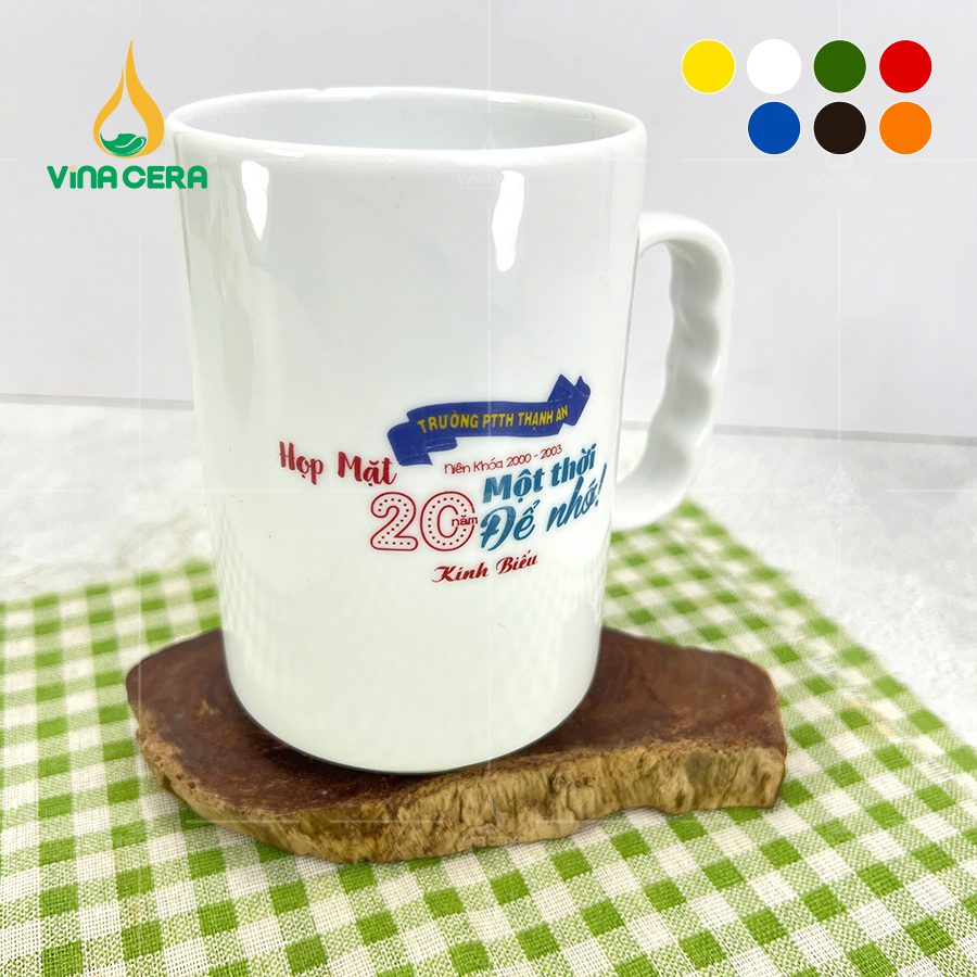 Ly Sứ Trắng Quai Vân Tay LS-02102124 Ly Sứ Trắng Quai Vân Tay LS-02102124