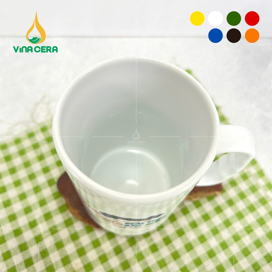 Ly Sứ Trắng Quai Vân Tay LS-02102124 Ly Sứ Trắng Quai Vân Tay LS-02102124