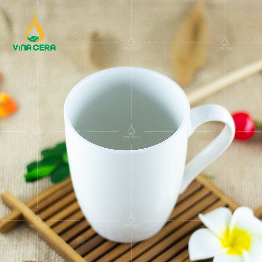 Ly sứ Bầu trắng Size 250 ml LS-0922024 Ly sứ Bầu trắng Size 250 ml LS-0922024