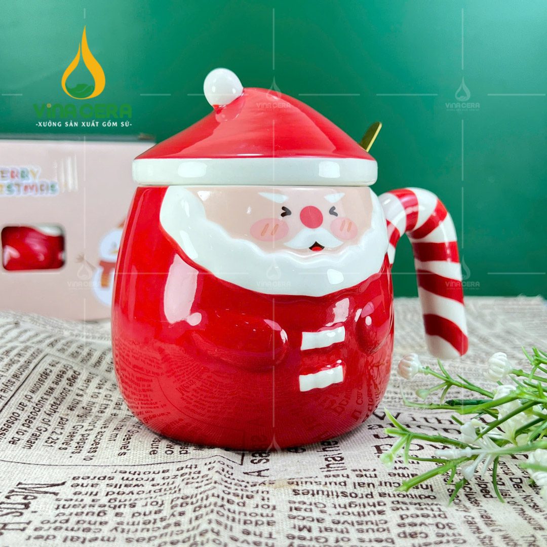 Ly Sứ Ông Già Noel Có Nắp – Quà Tặng Giáng Sinh – LS 102412