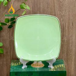 Bộ Chén Đĩa Bát Tràng Men Xanh Ngọc Trơn - TS 102404 Bộ chén đĩa Bát Tràng men xanh ngọc trơn