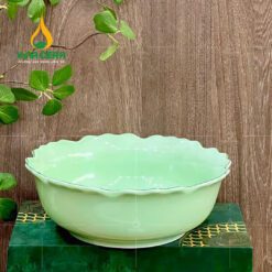 Bộ Chén Đĩa Bát Tràng Men Xanh Ngọc Trơn - TS 102404 Bộ chén đĩa Bát Tràng men xanh ngọc trơn