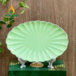 Bộ Chén Đĩa Bát Tràng Men Xanh Ngọc Trơn - TS 102404 Bộ chén đĩa Bát Tràng men xanh ngọc trơn