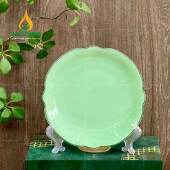 Bộ Chén Đĩa Bát Tràng Men Xanh Ngọc Trơn - TS 102404 Bộ chén đĩa Bát Tràng men xanh ngọc trơn