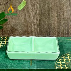 Bộ Chén Đĩa Bát Tràng Men Xanh Ngọc Trơn - TS 102404 Bộ chén đĩa Bát Tràng men xanh ngọc trơn