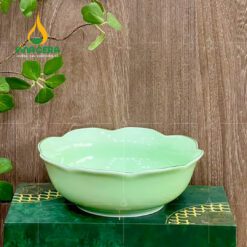 Bộ Chén Đĩa Bát Tràng Men Xanh Ngọc Trơn - TS 102404 Bộ chén đĩa Bát Tràng men xanh ngọc trơn