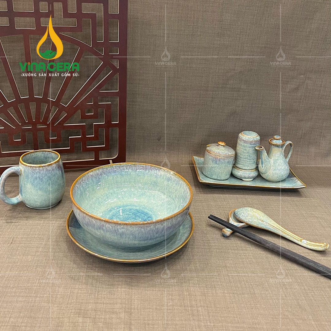 Tô Bát Phở Men Hỏa Biến Dùng Cho Quán Ăn - TS 102403 Tô bát phở men hỏa biến dùng cho quán ăn