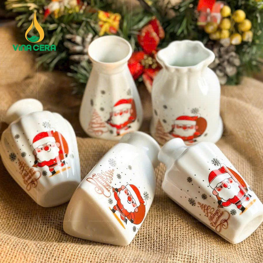 Bình Hoa Mini in Hình ông Già Noel BH29032401 Bình Hoa Mini in Hình ông Già Noel BH 29032401