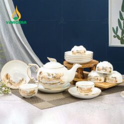 Bộ Ấm Trà Phượng Hoàng Vàng Kim