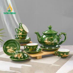 Bộ ấm Chén Đài Cát Men Xanh Ngọc ACM01