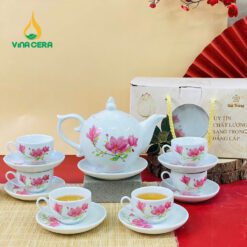 Bộ ấm chén Bát Tràng hoa Tường Lan AC031112724