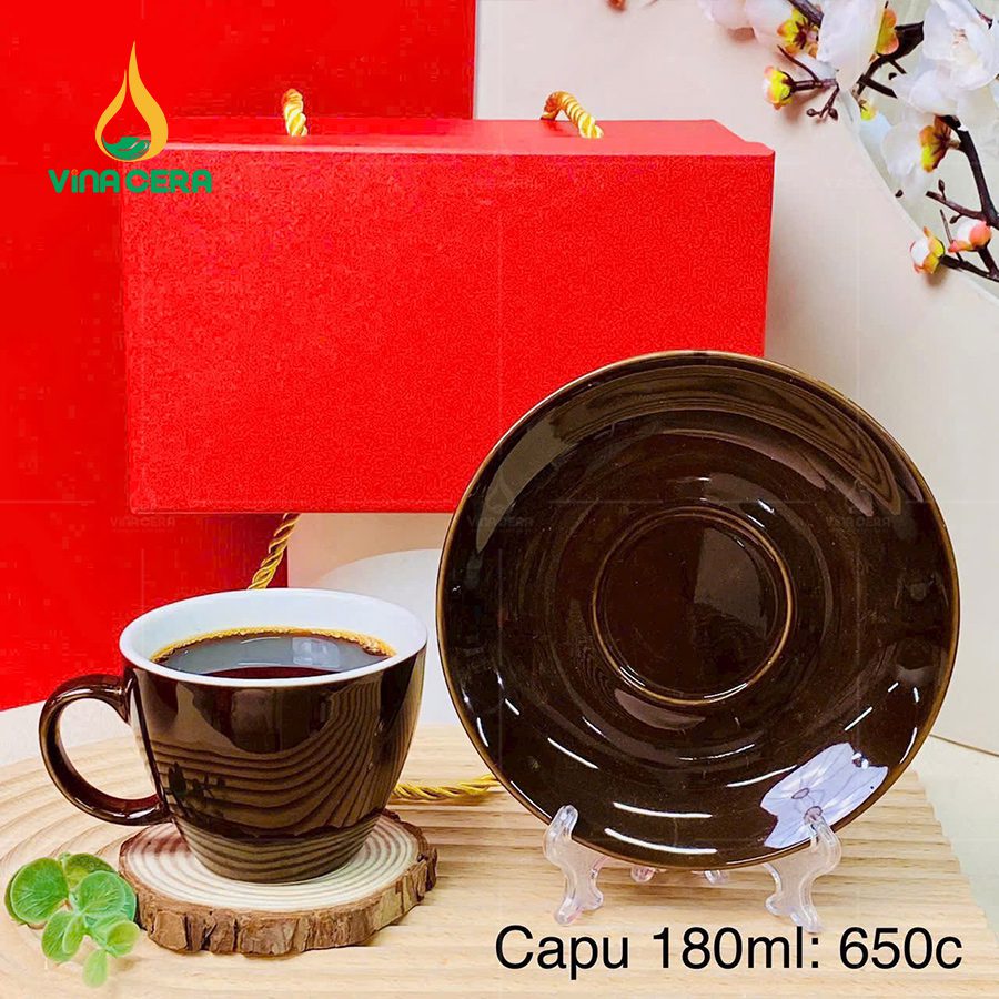 Ly Tách Sứ Cappuccino nhiều màu 180ml LS0111724