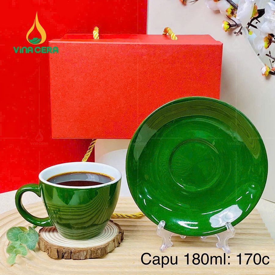 Ly Tách Sứ Cappuccino nhiều màu 180ml LS0111724