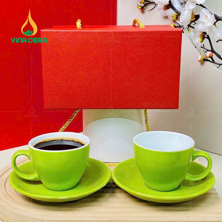 Ly Tách Sứ Cappuccino nhiều màu 180ml LS0111724