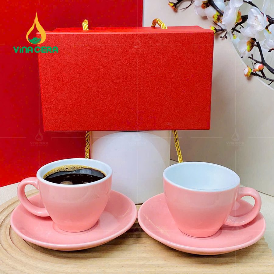 Quà 8-3 cho nhân viên nữ - Những Gợi Ý Ý Nghĩa và Độc Đáo Ly Tách Sứ Cappuccino nhiều màu 180ml (23)