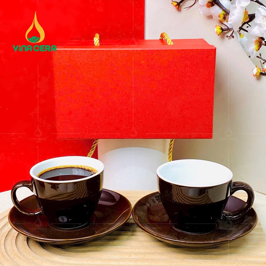 Ly Tách Sứ Cappuccino nhiều màu 180ml LS0111724