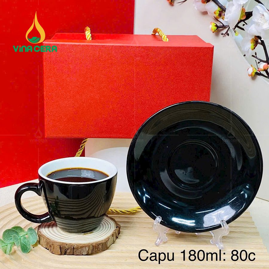 Ly Tách Sứ Cappuccino nhiều màu 180ml LS0111724