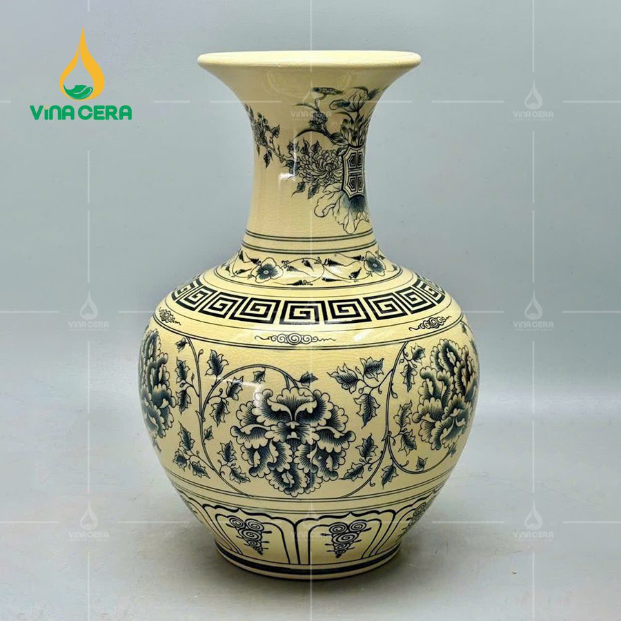 Mẫu Bình Gốm Chu Đậu In logo quà tặng đẹp (8) Mẫu Bình Gốm Chu Đậu In logo quà tặng đẹp GCĐ11724