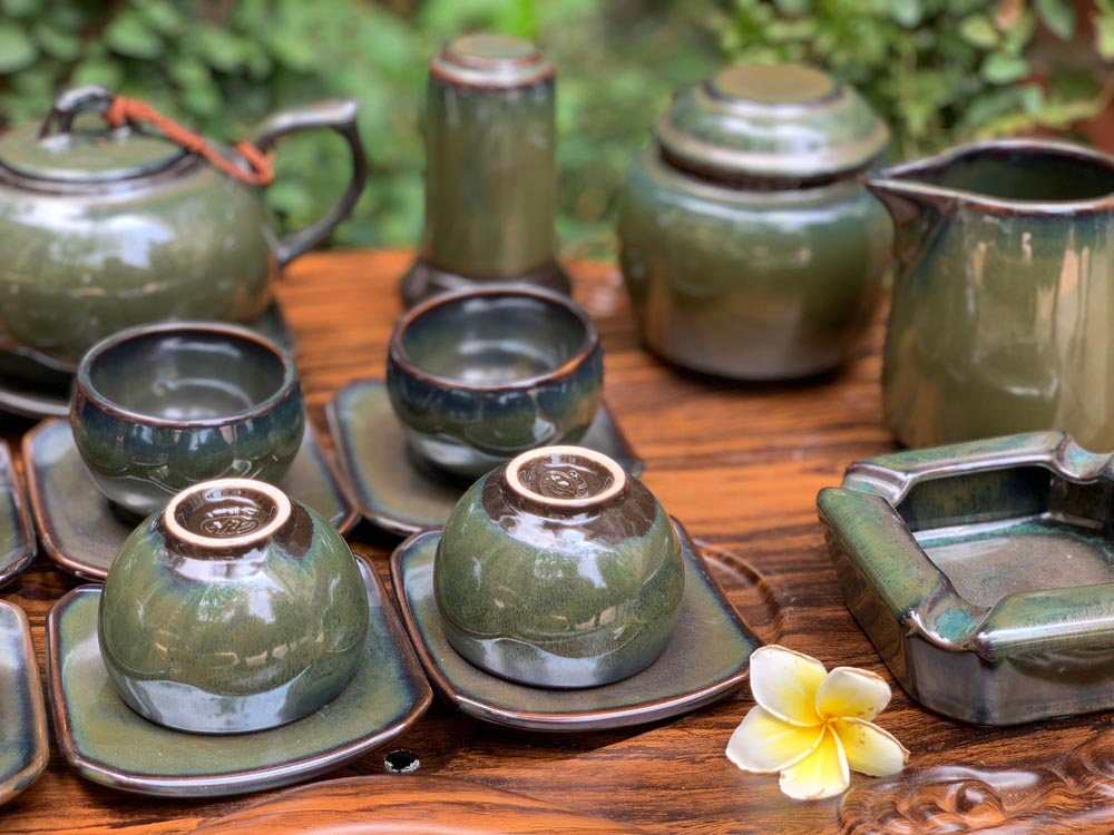 Bộ ấm chén hỏa biến ngọc trai