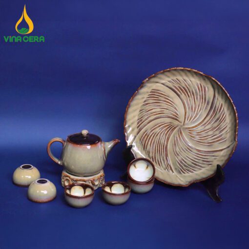 Ấm Chén Men Hỏa Biến Cao Cấp