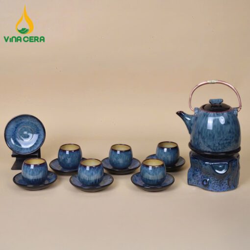 Ấm Chén Men Hỏa Biến Cao Cấp