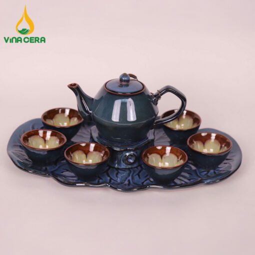 Ấm Chén Men Hỏa Biến Cao Cấp