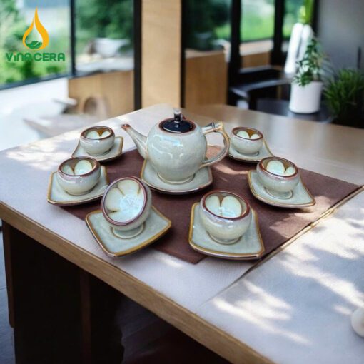 Ấm Chén Men Hỏa Biến Cao Cấp