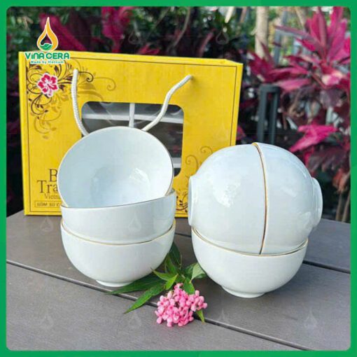 Bộ 6 Chén Cơm Chỉ Vàng