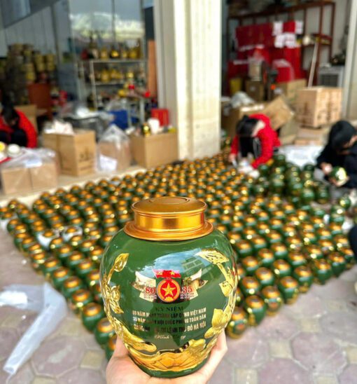 Hủ Đựng Trà In logo