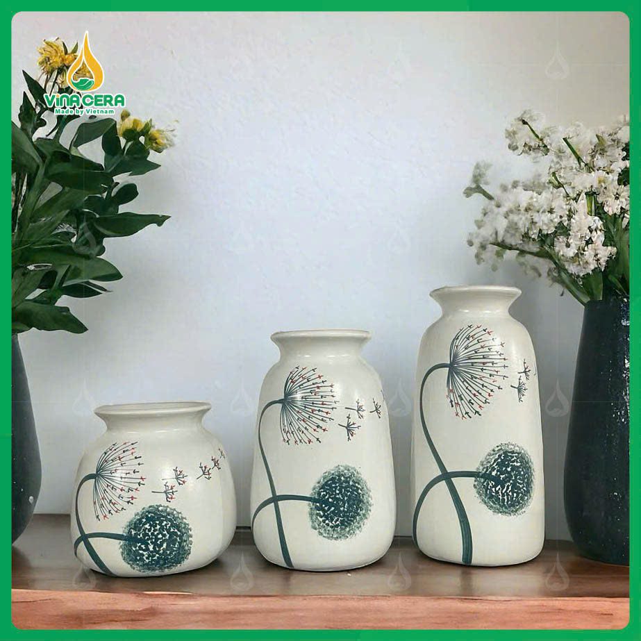 Lọ Hoa Gốm Sứ Bát Tràng VN-0461125 Lọ Hoa Gốm Sứ Bát Tràng VN-0461125