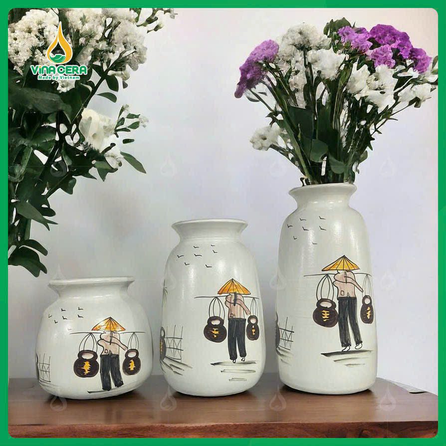Lọ Hoa Gốm Sứ Bát Tràng VN-0461125 Lọ Hoa Gốm Sứ Bát Tràng VN-0461125