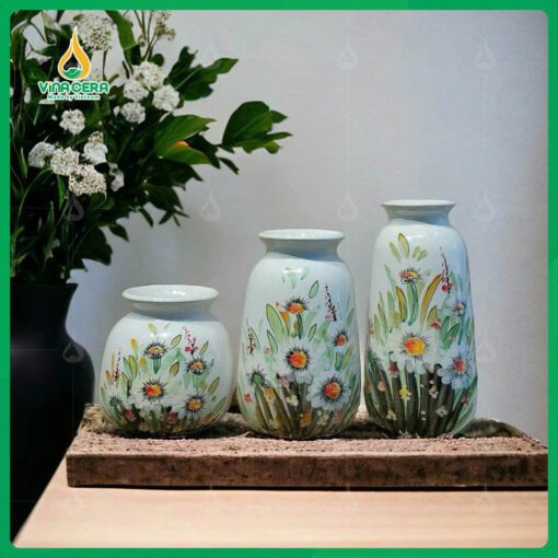 Mẫu Bình Hoa Gốm Sứ Đẹp VN-01061125