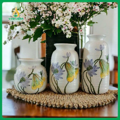 Mẫu Bình Hoa Gốm Sứ Đẹp VN-01061125
